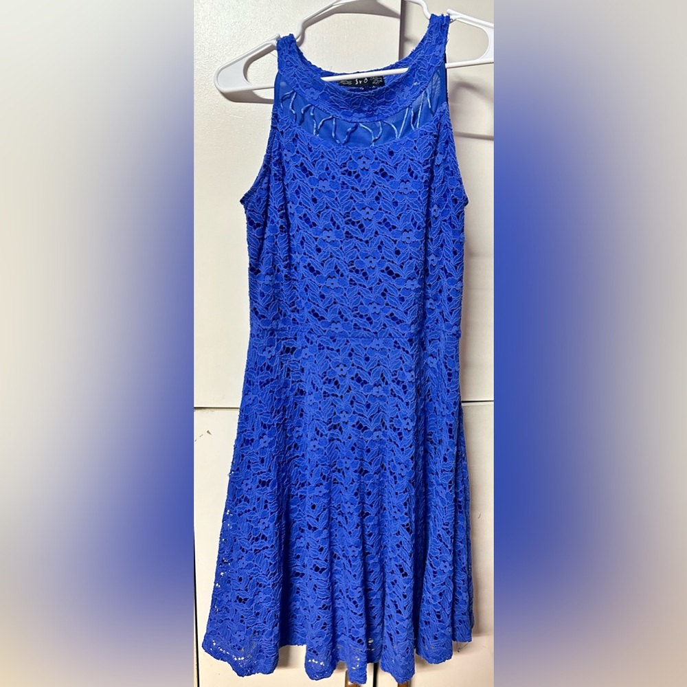 Knee length Blue Dress